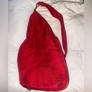 Red large crossbody bag